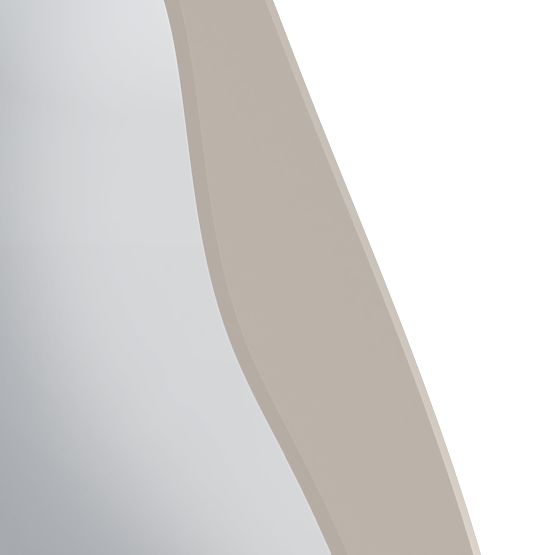 Závěsné zrcadlo v dřevěném rámu Mara, 180x80 cm, nepravidelný tvar, krémové