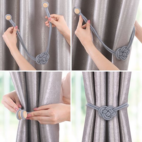 Závěsy - doplňky EDMONTON barva šedá ameliahome