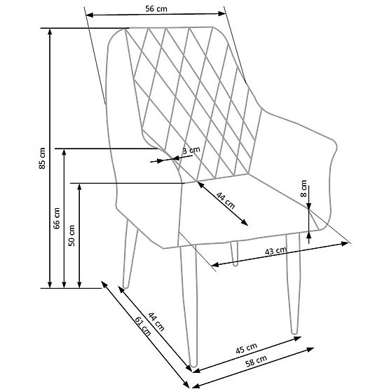 Židle K287 béžová 