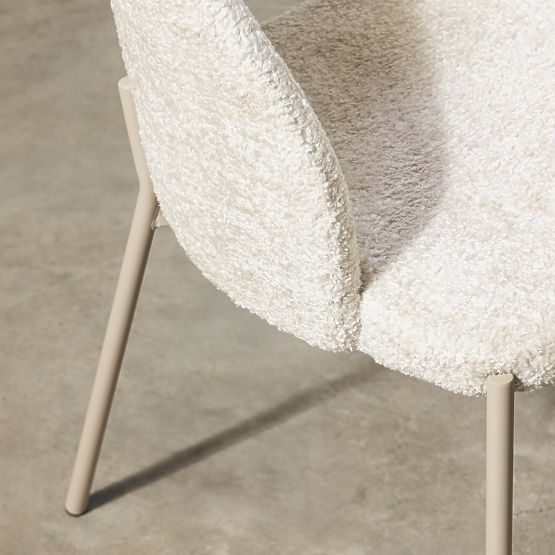 Židle s otvorem v opěradle Jazz, světle béžová