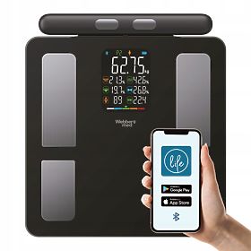 Analytická koupelnová váha 15 parametrů Apple Health Google Fit SCALA WEBBER, WEBBER