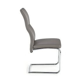 ARCO Chromovaná kovová židle / eko kůže barva popel (1p=2ks)