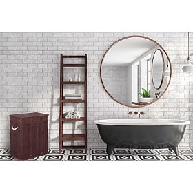 Bambusový koš na prádlo s víkem 100L wenge