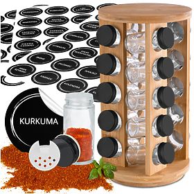 Bambusový otočný stojan na koření ROTOR