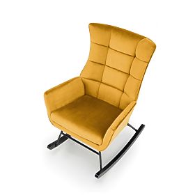 BAZALTO hojdací křeslo hořčicové (1p=1ks), Halmar