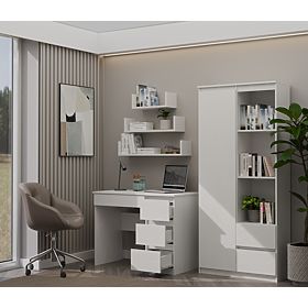 Psací stůl Mijas PRAVÝ BÍLÝ