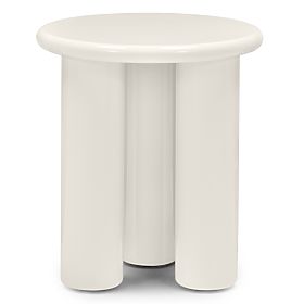 Boční stolek Blair 40 cm, krémový, lesklý