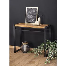 BOLIVAR KN1 konzola dub zlatý / černý (1p=1ks), Halmar