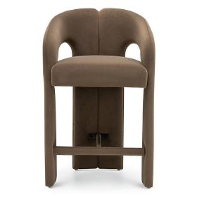 Čalouněná barová židle Castelo mocha