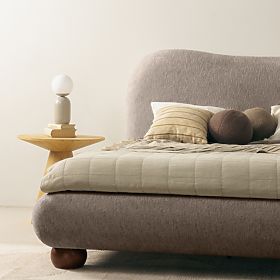 Čalouněná postel Bowee 160x200 cm, s roštem, šedá, nožky koule, lectus