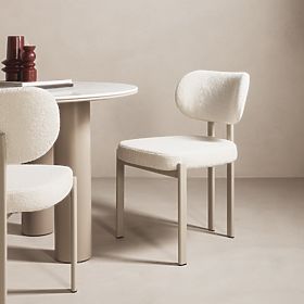 Čalouněná židle Flare, krémová/béžová