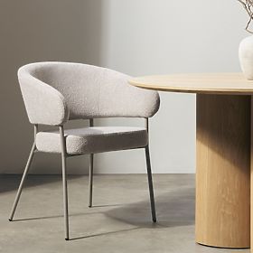 Čalouněná židle Lamu béžová, bouclé, lectus