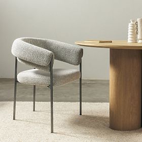 Čalouněná židle Portia šedá, lectus