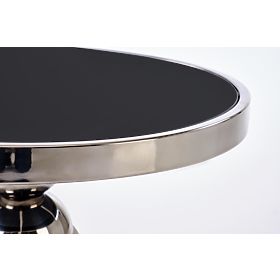 CARLA konferenční stolek, černý / stříbrný (1p=1ks)