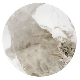 CECILIA_S konferenční stolek bílý mramor / šedý / zlatý (2p=1ks)