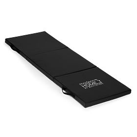 Černá gymnastická podložka na cvičení fitness 182x60cm