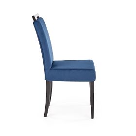 CLARION 2 židle černá / potah: MONOLITH 77 (tmavě modrá) (1p=2ks)