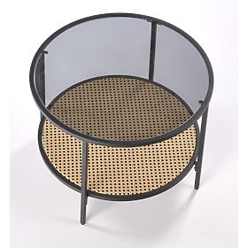 DAKOTA konferenční stolek kouřový / přírodní (1p=1ks), Halmar