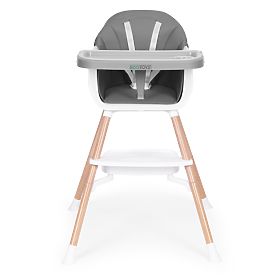 Dětská jídelní židlička 2v1 šedá ECOTOYS, EcoToys
