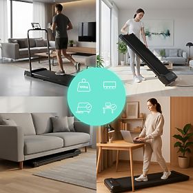 Domácí běžecký pás s elektrickým držákem walking pad tréninkový pod stůl 10 km/h ModernHome