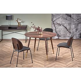 DOMENICO stůl deska - ořech, nohy - ořech / zlatá (2p=1ks), Halmar