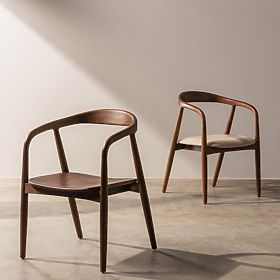 Dřevěná židle Ludvika, zaoblená, ořech