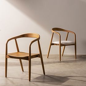 Dřevěná židle Ludvika, zaoblená, přírodní