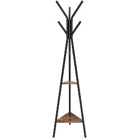 Dřevěný podlahový stojan na oblečení LOFT, LEOBERT