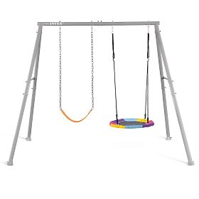 Dvojitá zahradní houpačka dětské hřiště pro děti ptačí hnízdo INTEX 44126, INTEX