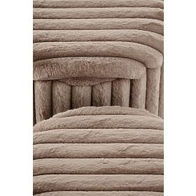 FIDO sada 2 puf, cappuccino / zlatá (1p=1kpl)