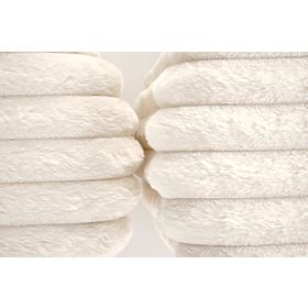 FIDO sada 2 pufů, krémová / zlatá (1p=1sada)