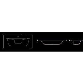 Jednokomorové nábytkové umyvadlo 100 cm