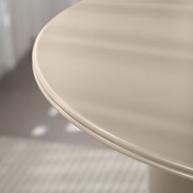 Jídelní stůl Kairo 120 cm, kulatý, tmavě béžový