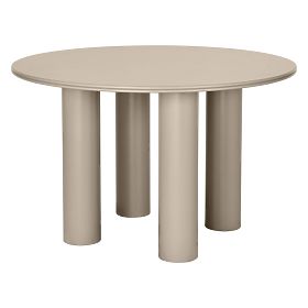 Jídelní stůl Kairo 120 cm, kulatý, tmavě béžový