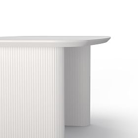 Jídelní stůl Mesilla bílý, lamely