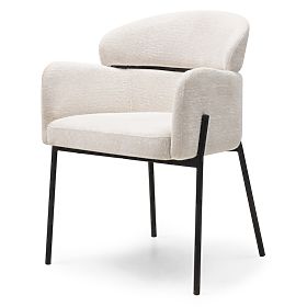 Jídelní židle Granda, ecru/černé nohy, lectus