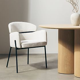 Jídelní židle Granda, ecru/černé nohy