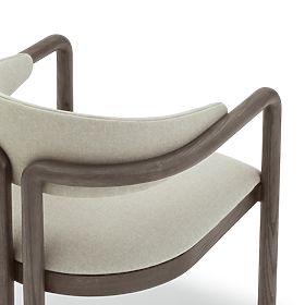 Jídelní židle Palena, masivní dubové dřevo, espresso hnědá/béžová