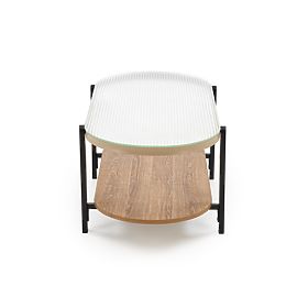 KAMALA konferenční stolek, přírodní / černý (1p=1ks)