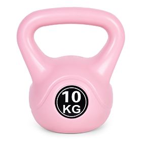 Kettlebell činka 10 kg na cvičení růžová ModernHome