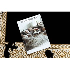 Koberec ALLURE 1965 Rám - Strukturální, stylový, glamour černá / zlato, F.H.Kabis