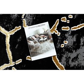 Koberec ALLURE 1967 Mramor - Strukturální, stylový, glamour černá / zlato, F.H.Kabis