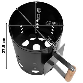 Komín na zapalování grilu KORTEN