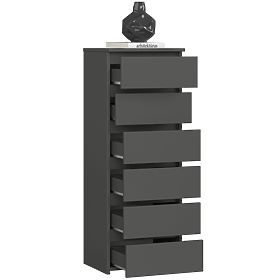 KOMODA CL6 GRAFIT ŠEDÁ