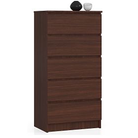 KOMODA K 60 cm 5 ZÁSUVKY PK WENGE