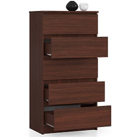 KOMODA K 60 cm 5 ZÁSUVKY PK WENGE