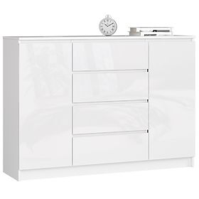 KOMODA K140 2D 4SZ CLP BÍLÝ LESK