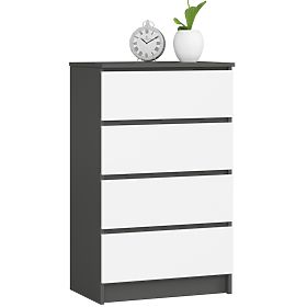 KOMODA K60 4SZ CLP PK GRAFIT ŠEDÁ / BÍLÁ