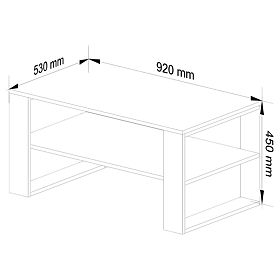 KONFERENČNÍ STOLEK ALEX DUB SONOMA / ČERNÝ