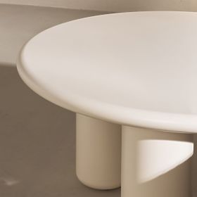 Konferenční stolek Blair 60 cm, krémový, matný